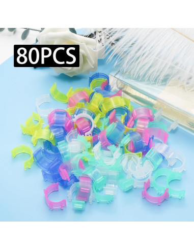 Set de 80 Clips para Bobinas JAKOUE - Sujetadores Coloridos para Hilo