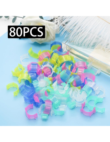 Set de 80 Clips para Bobinas JAKOUE - Sujetadores Coloridos para Hilo
