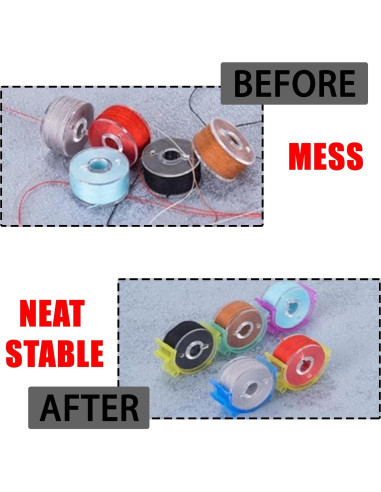 Set de 80 Clips para Bobinas JAKOUE - Sujetadores Coloridos para Hilo