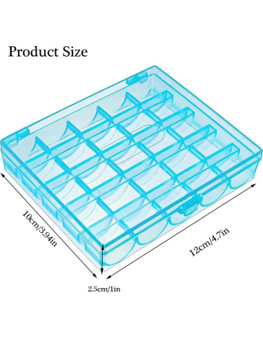 Caja Organizador de Bobinas de Coser Fbshicung 25 Compartimentos