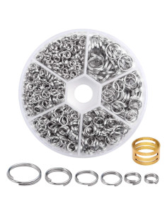 Anillos de Salto Divididos Aylifu - 100g, 6 Tamaños 4-10mm