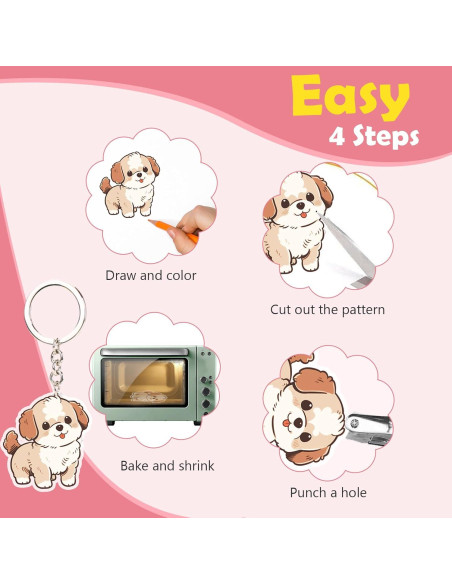 30 Hojas de Shrinky Dink Altdeovk para Manualidades DIY 14.5x10.4cm