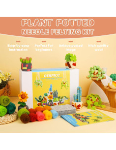 Kit de Fieltro de Aguja OEHPICC - 10 Piezas para Principiantes 2