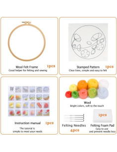 Kit de Inicio de Fieltro con Aguja Mayboos - 8 Piezas 2