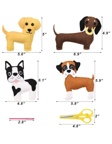 Kit de Costura CiyvoLyeen para Niños - Peluche de Perro DIY