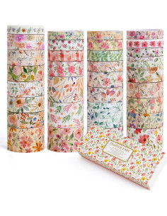 Conjunto de 32 Rollos de Cinta Washi Floral PAGEMORE 2m 2
