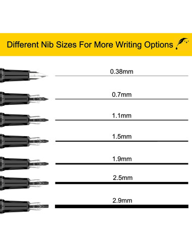 Juego de Caligrafía JiaoJiRen con 8 Plumas y 60 Cartuchos