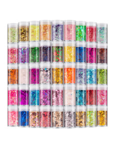 Set de Purpurina Holográfica Gruesa y Fina Linwulte - 45 Colores