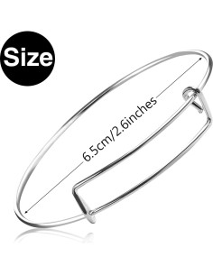 Kit de Fabricación de Pulseras UPINS 30Pcs Ajustables Plata 2