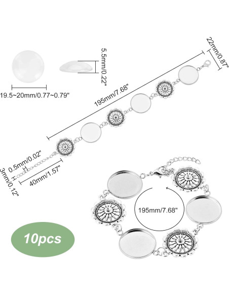 Kit de Pulseras Ajustables PH PandaHall 10 Piezas DIY Joyería