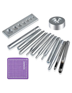 Kit de Colocación de Remaches 14 Pcs Worldity Acero Inoxidable