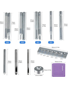 Kit de Colocación de Remaches 14 Pcs Worldity Acero Inoxidable 2