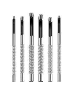 Juego de Punch de Agujeros de Cuero UNCO 6 Piezas Acero 1.5-4mm