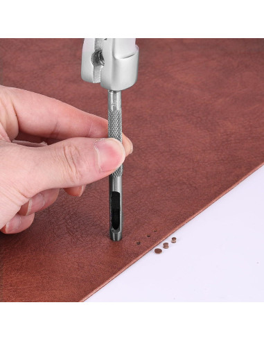 Juego de Punch de Agujeros de Cuero UNCO 6 Piezas Acero 1.5-4mm