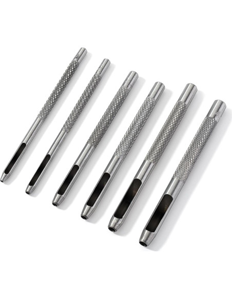 Juego de Punch de Agujeros de Cuero UNCO 6 Piezas Acero 1.5-4mm