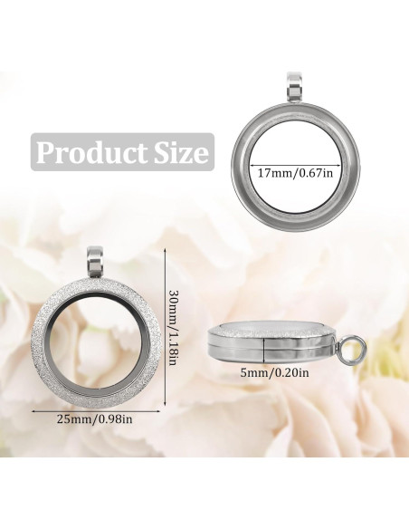 Set de 4 Colgantes Redondos WANDIC de Acero Inoxidable Mate 25mm