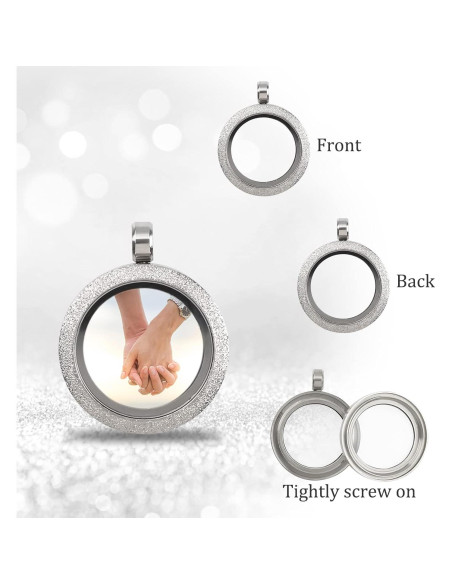 Set de 4 Colgantes Redondos WANDIC de Acero Inoxidable Mate 25mm