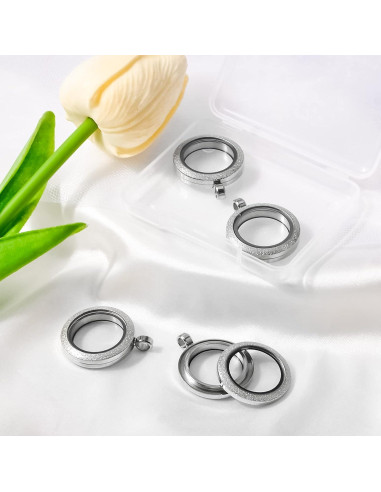 Set de 4 Colgantes Redondos WANDIC de Acero Inoxidable Mate 25mm