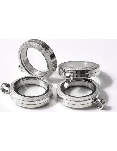 Set de 4 Colgantes Redondos WANDIC de Acero Inoxidable Mate 25mm