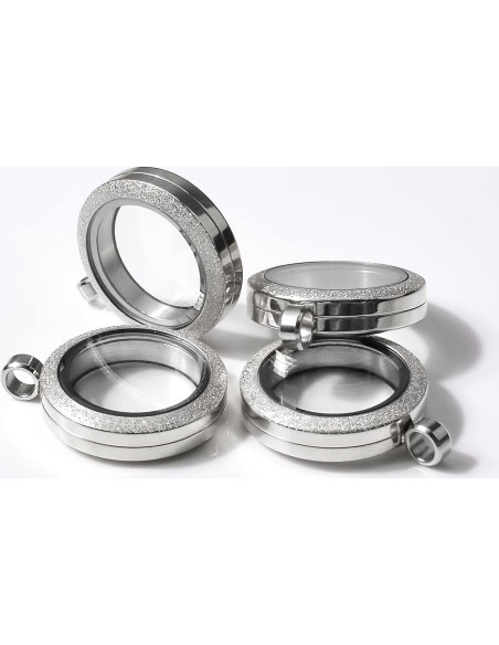 Set de 4 Colgantes Redondos WANDIC de Acero Inoxidable Mate 25mm