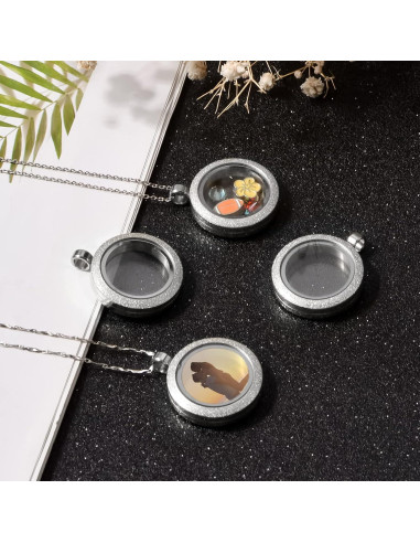 Set de 4 Colgantes Redondos WANDIC de Acero Inoxidable Mate 25mm