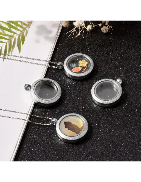 Set de 4 Colgantes Redondos WANDIC de Acero Inoxidable Mate 25mm