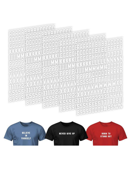 Letras de Planchar Vinilo Blanco Dolmifapro 0.8" 895 Piezas