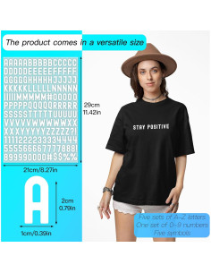 Letras de Planchar Vinilo Blanco Dolmifapro 0.8" 895 Piezas 2