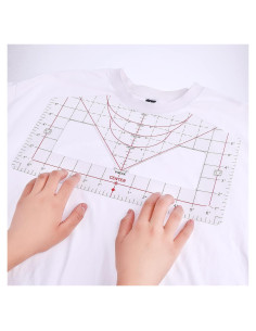 Regla de Diseño para Camisetas Prasacco 35.56x20.32cm PVC