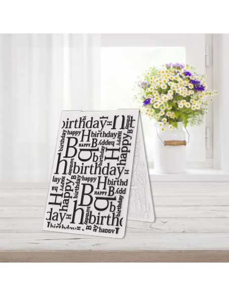 Carpeta de Embossing 3D Hying Feliz Cumpleaños 14.5x10.5cm