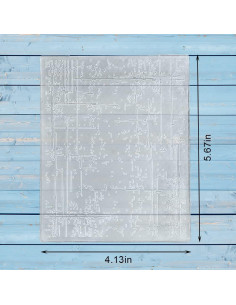 Carpeta de Embossing Texturizada Threetols 15.2x12.1cm 2