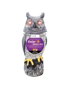 Búho Solar Owlsome con Ojos Intermitentes y Sonido - 42.7 cm