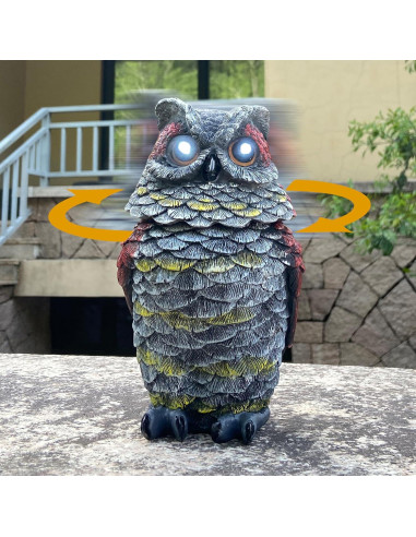 Búho Disuasor Solar WESTBOAT 20.5 cm Resina Exterior