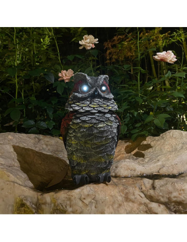 Búho Disuasor Solar WESTBOAT 20.5 cm Resina Exterior