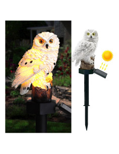 Luz Solar de Jardín DOUBLE 2 C Estaca Búho LED Impermeable