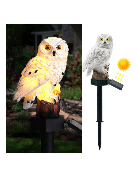 Luz Solar de Jardín DOUBLE 2 C Estaca Búho LED Impermeable