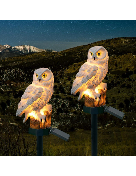 Luz Solar de Jardín DOUBLE 2 C Estaca Búho LED Impermeable