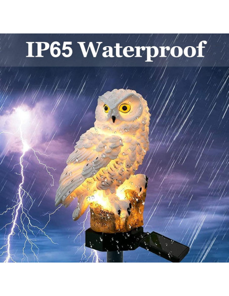 Luz Solar de Jardín DOUBLE 2 C Estaca Búho LED Impermeable