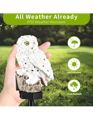 Luz Solar de Jardín XURLEQ Búho Decorativa LED 300g