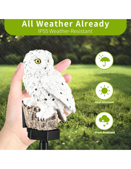 Luz Solar de Jardín XURLEQ Búho Decorativa LED 300g