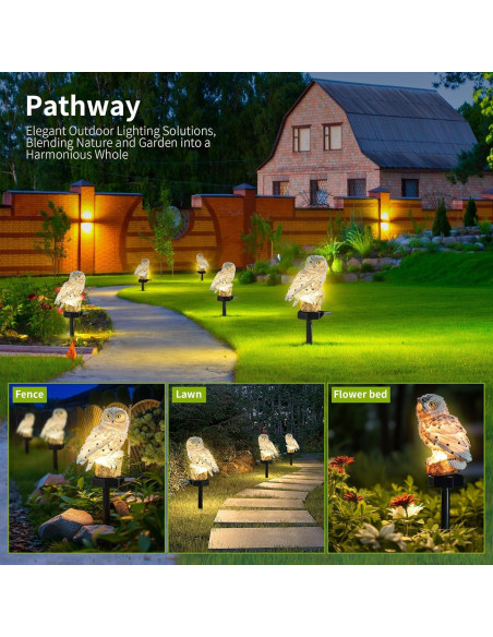 Luz Solar de Jardín XURLEQ Búho Decorativa LED 300g
