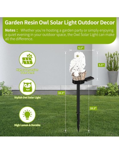 Luz Solar de Jardín XURLEQ Búho Decorativa LED 300g