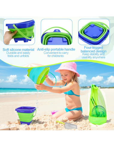 Paquete de 2 Redes de Pesca Telescópicas Hoemwarm con Cubo