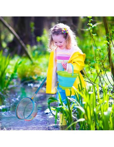 Paquete de 2 Redes de Pesca Telescópicas Hoemwarm con Cubo