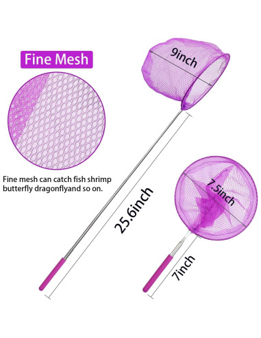 Paquete de 2 Redes de Mariposa HSHTTKL con Mango Telescópico