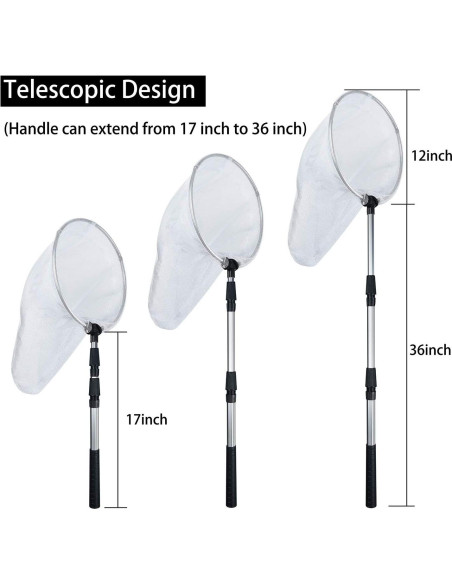 Red de Pesca de Insectos Coopay CP001, Mango Telescópico 90 cm