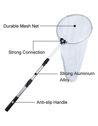 Red de Pesca de Insectos Coopay CP001, Mango Telescópico 90 cm