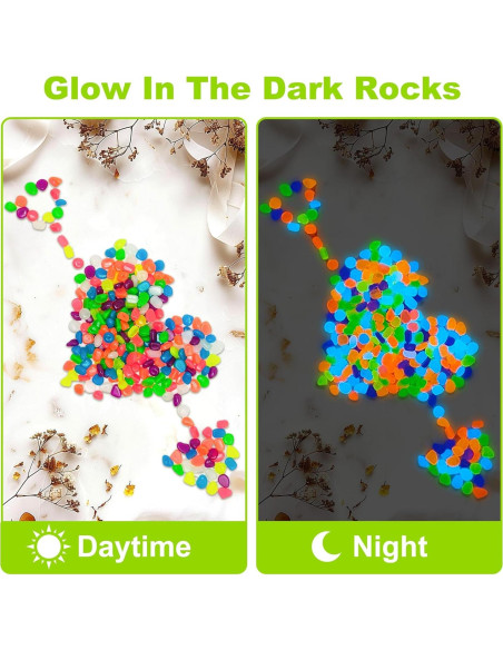 800 Piedras Luminiscentes Brillantes para Jardín y Acuario