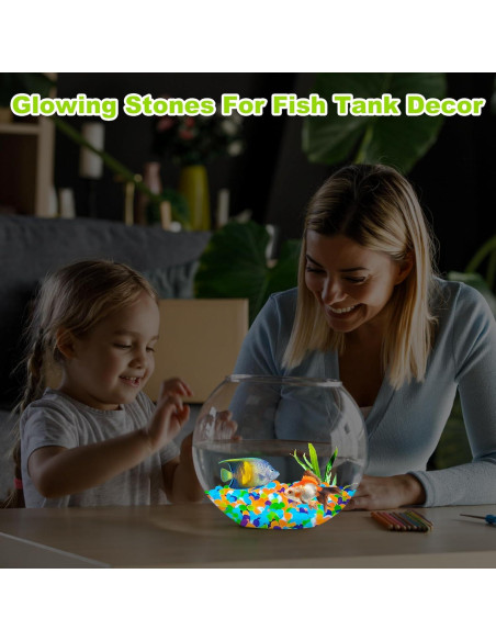 800 Piedras Luminiscentes Brillantes para Jardín y Acuario