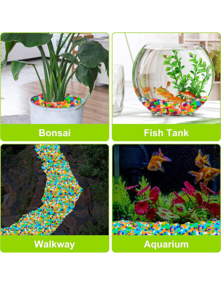 800 Piedras Luminiscentes Brillantes para Jardín y Acuario